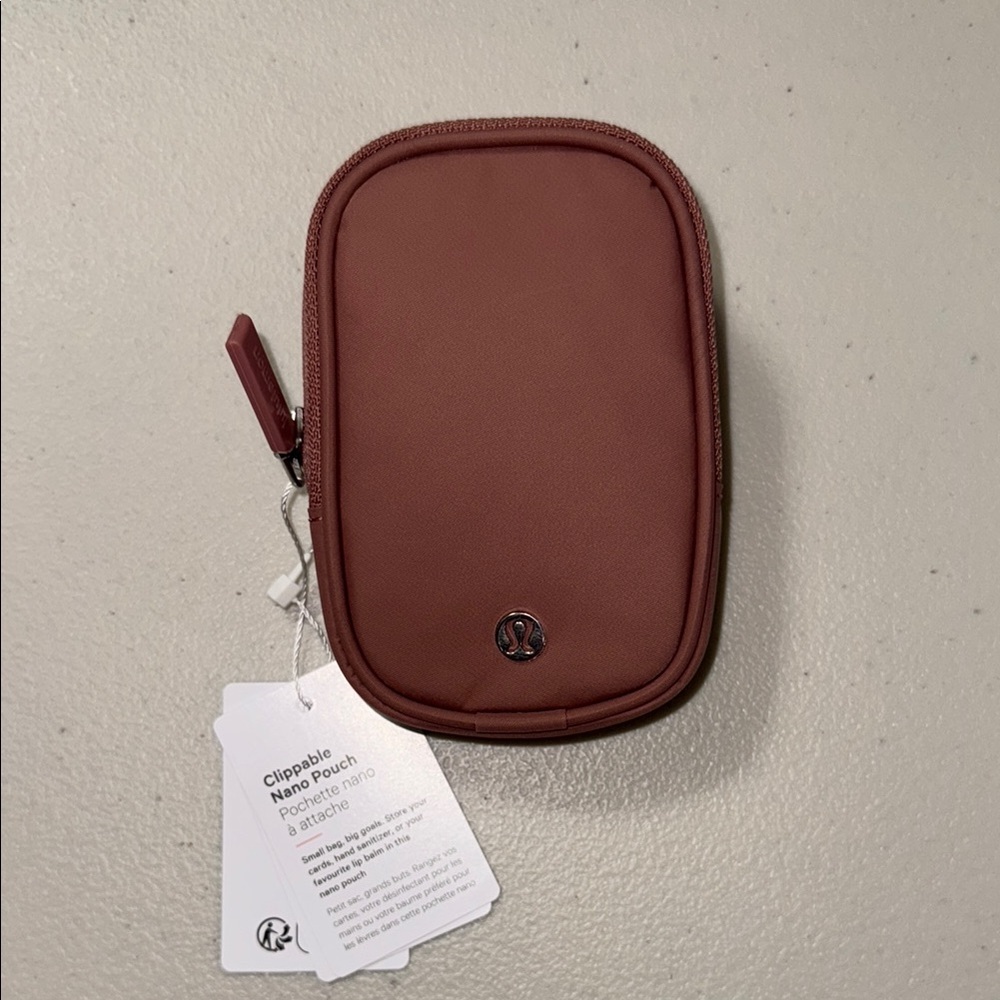 lululemon athletica Spiced Chai color Clippable Nano Pouch